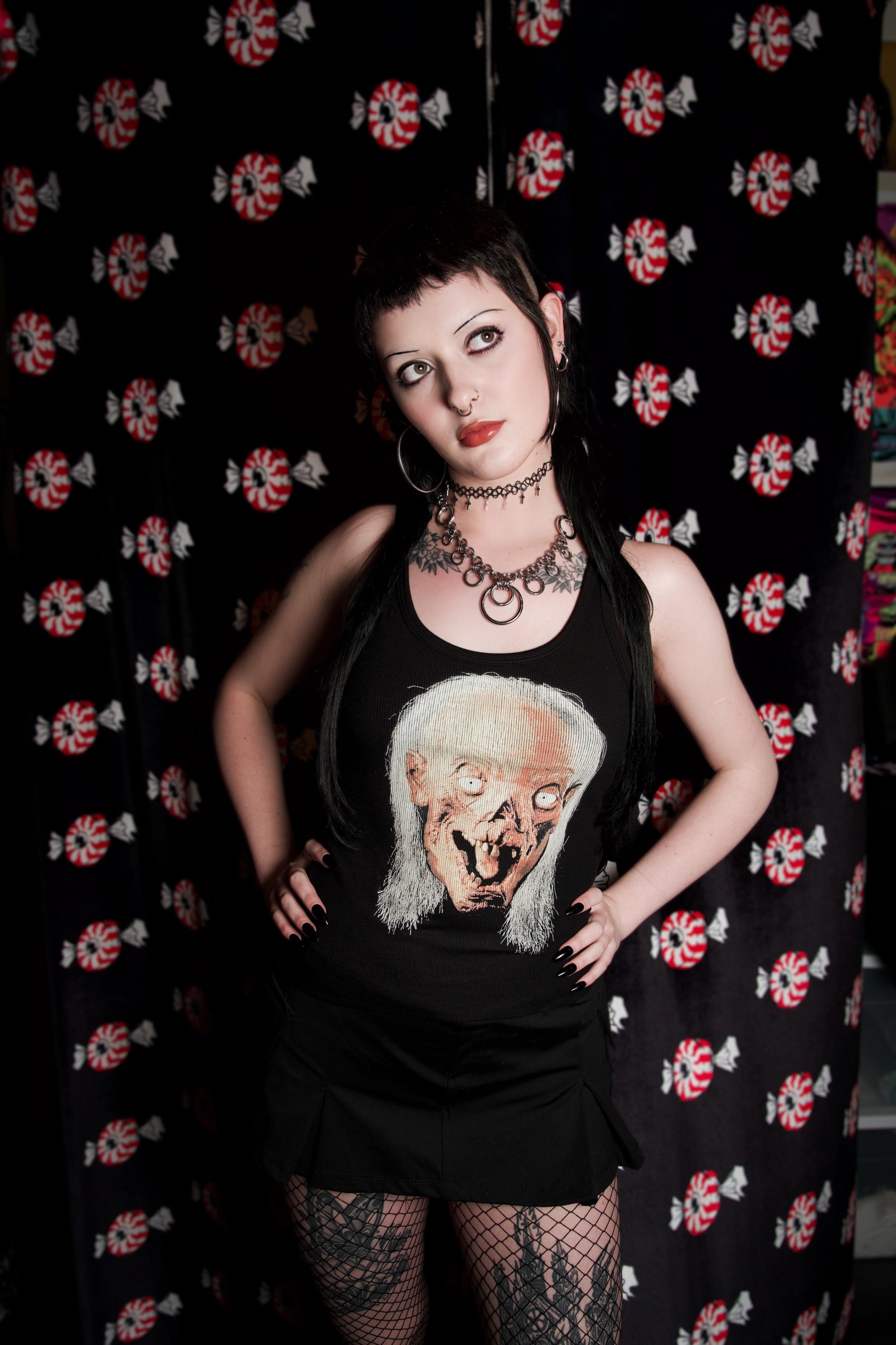 Vera's Eyecandy Crypt-Keeper Ribbed Tank Top