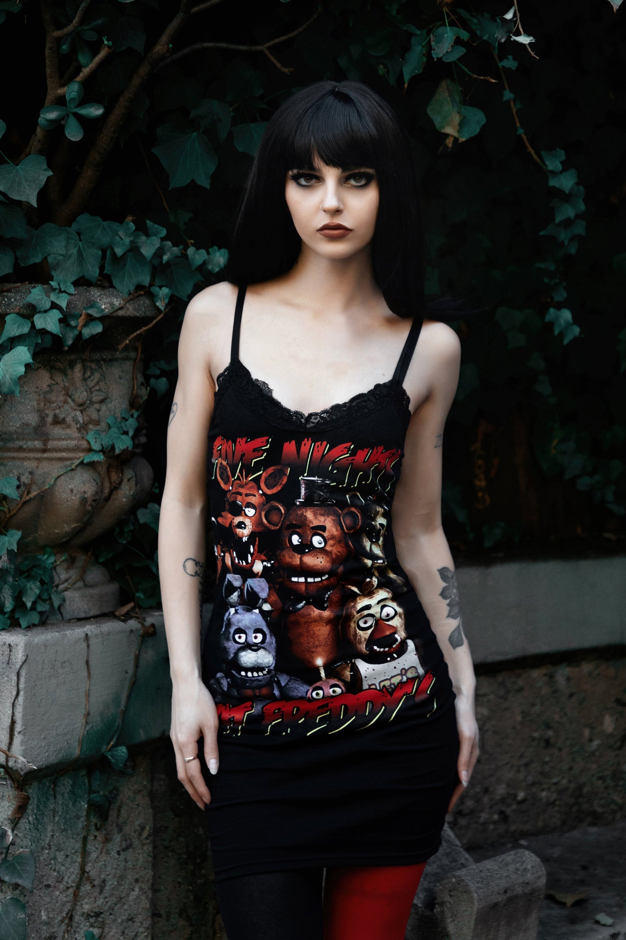 Vera's Eyecandy Five Nights at Freddy's Lace Strap Dress