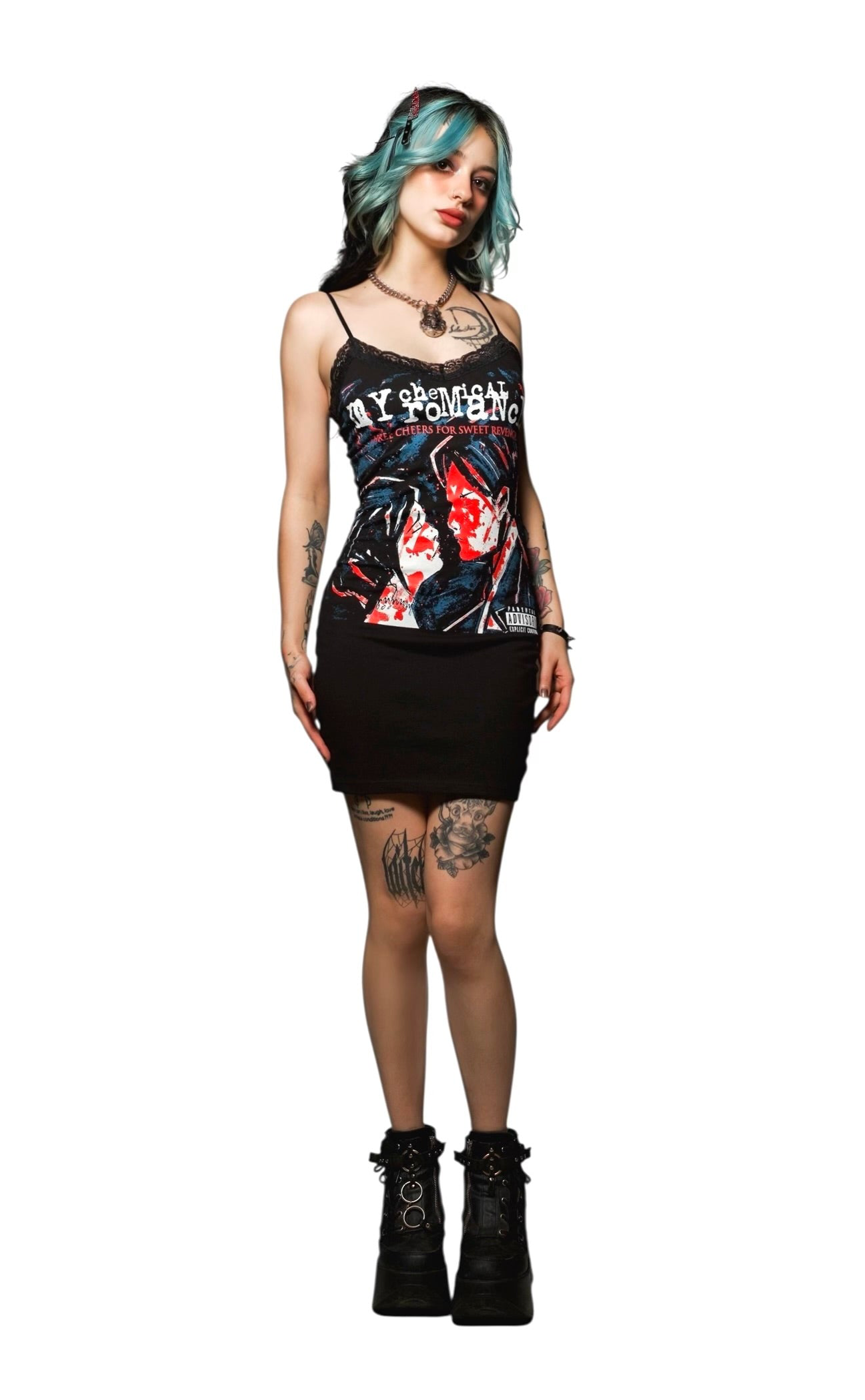 Vera's Eyecandy My Chemical Romance Lace Strap Dress