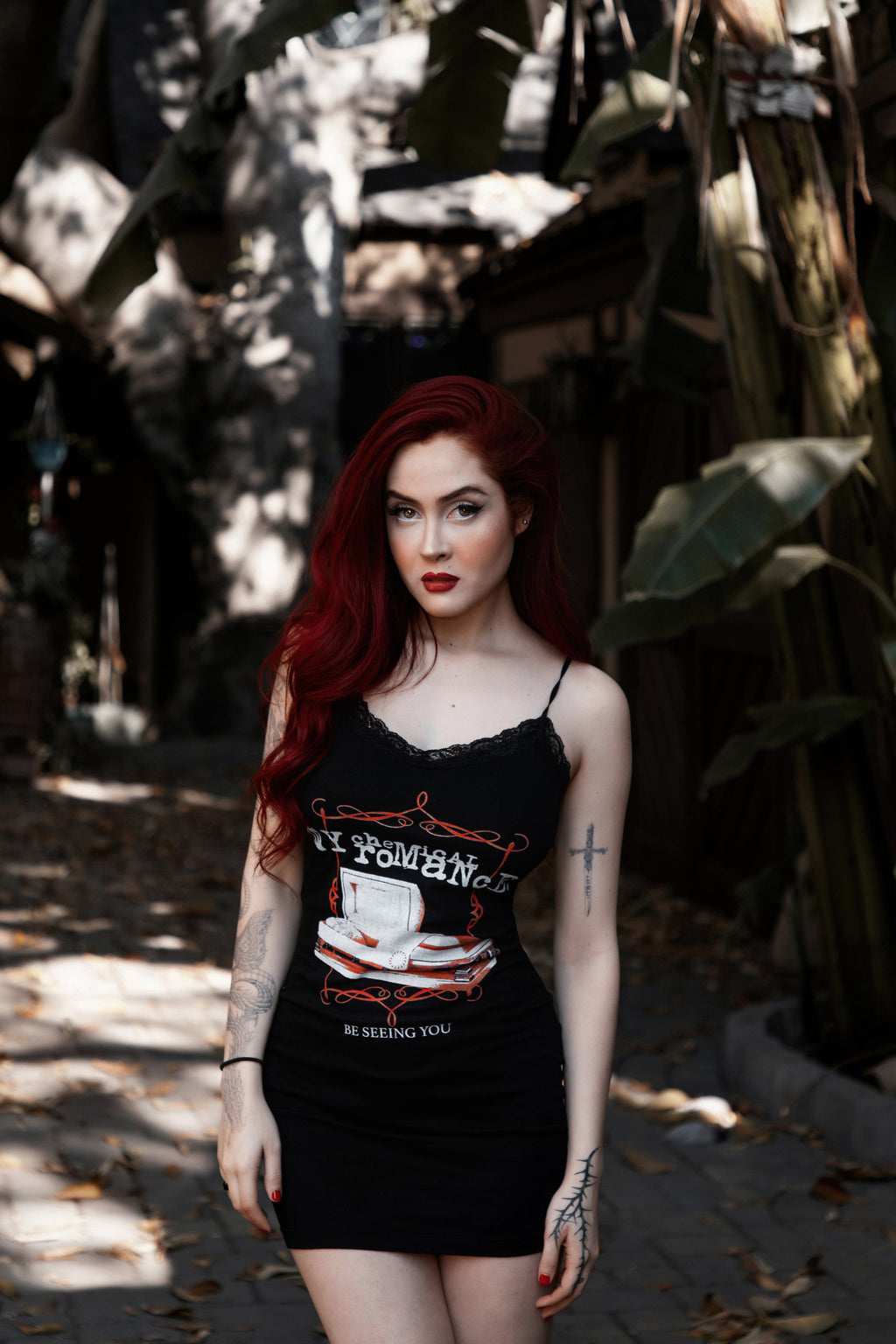 Vera's Eyecandy My Chemical Romance Be Seeing You Lace Strap Dress