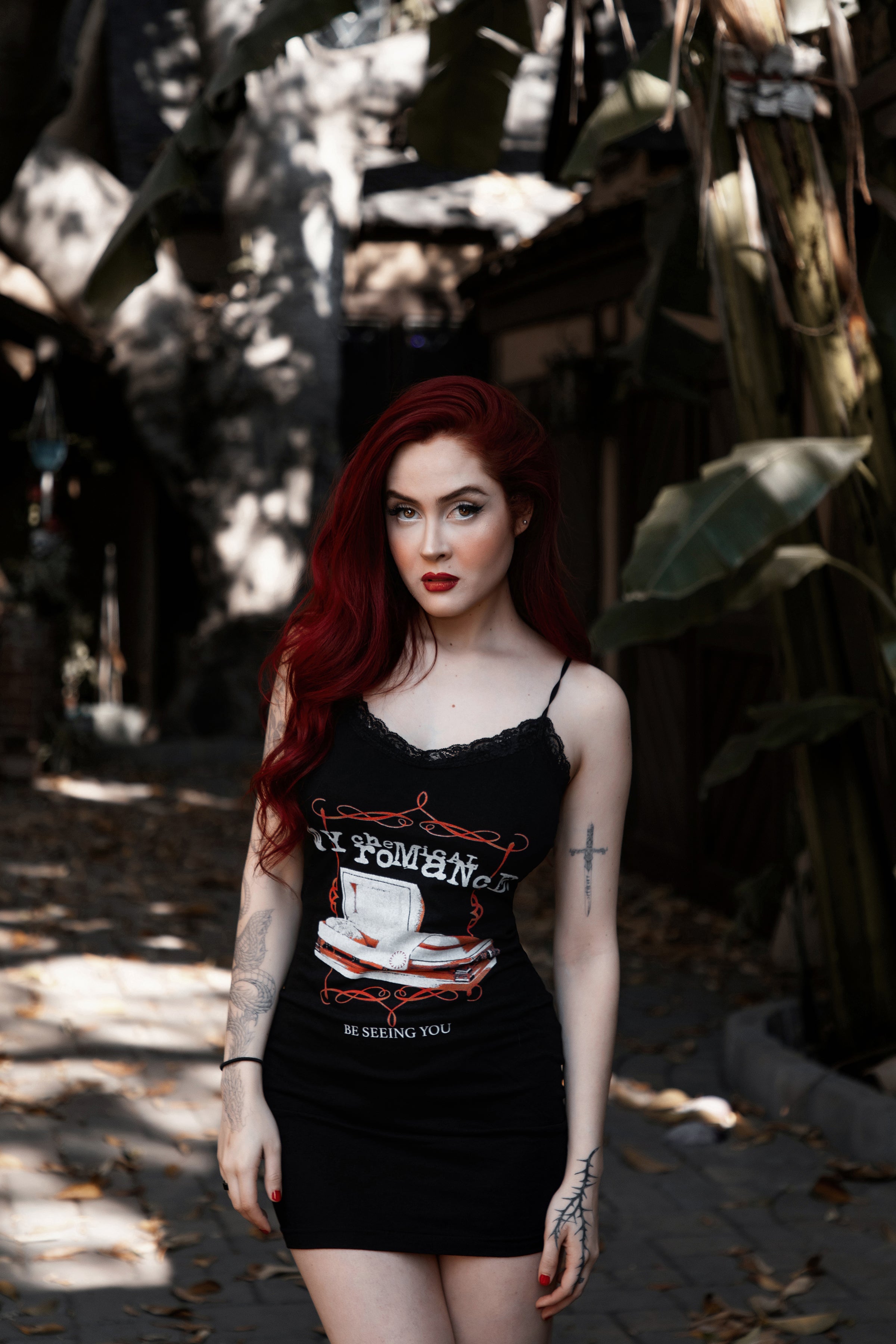 Vera's Eyecandy My Chemical Romance Be Seeing You Lace Strap Dress