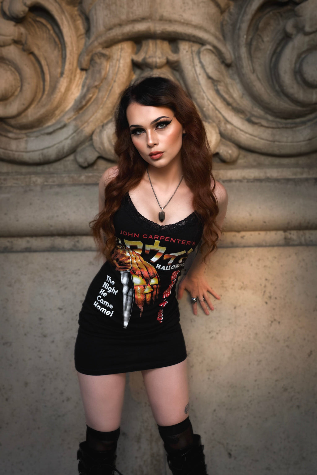 Vera's Eyecandy Halloween Japanese Flyer Lace Strap Dress