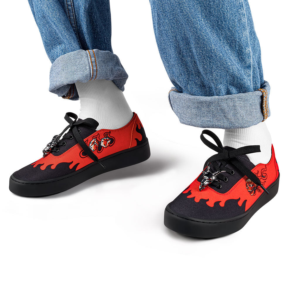 Dark West Gothic Baphomet Black Red Sneaker