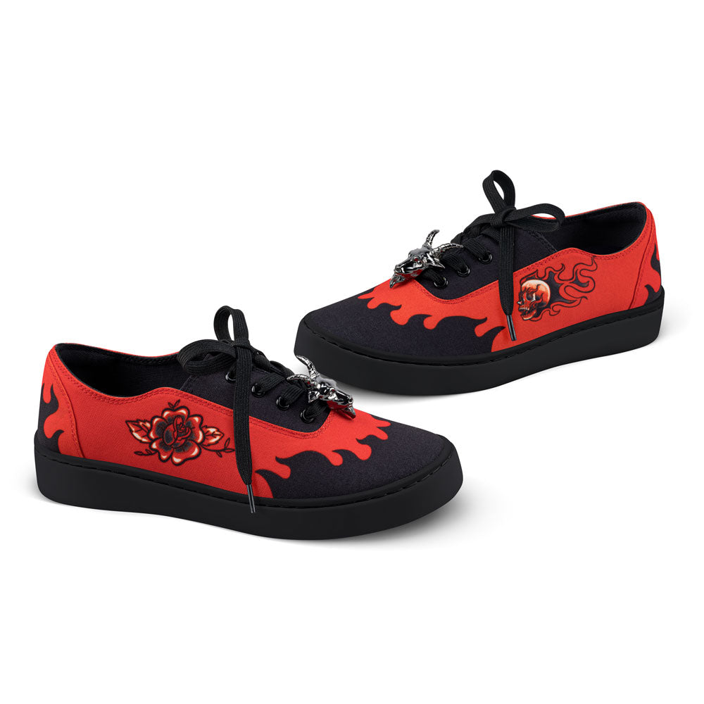 Dark West Gothic Baphomet Black Red Sneaker