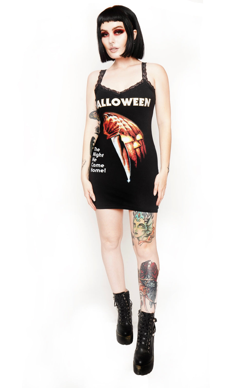Vera's Eyecandy Halloween Lace Strap Dress