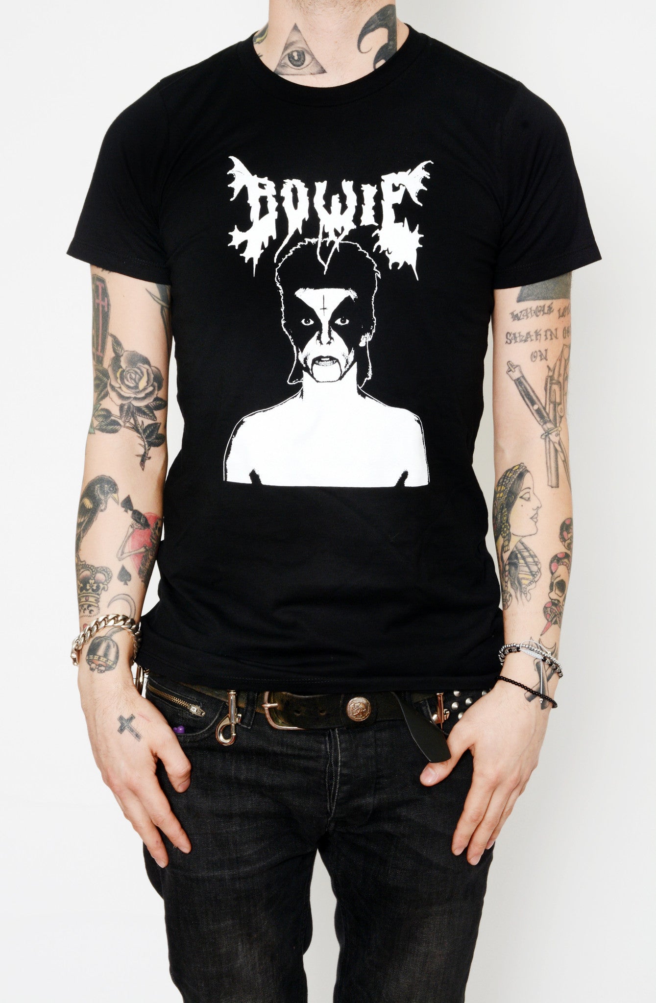 Vera's Eyecandy Black Metal David Bowie T-Shirt