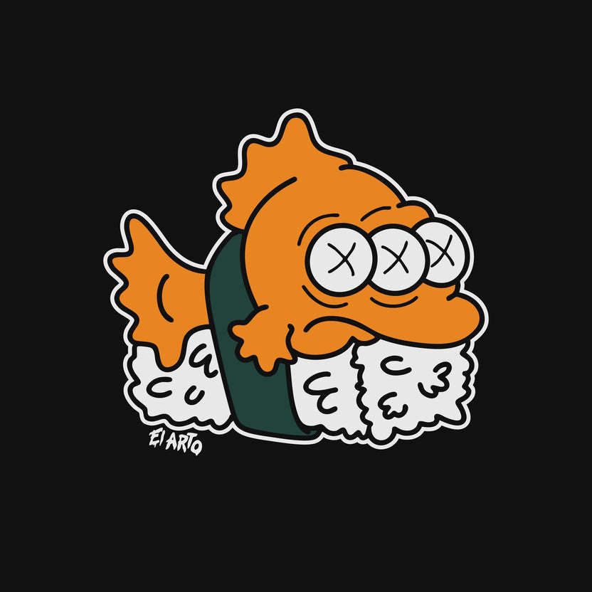 Fingers Duke Blinky Sushi Black T-Shirt