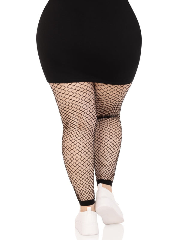 Leg Avenue Delilah Plus Fishnet Footless Tights