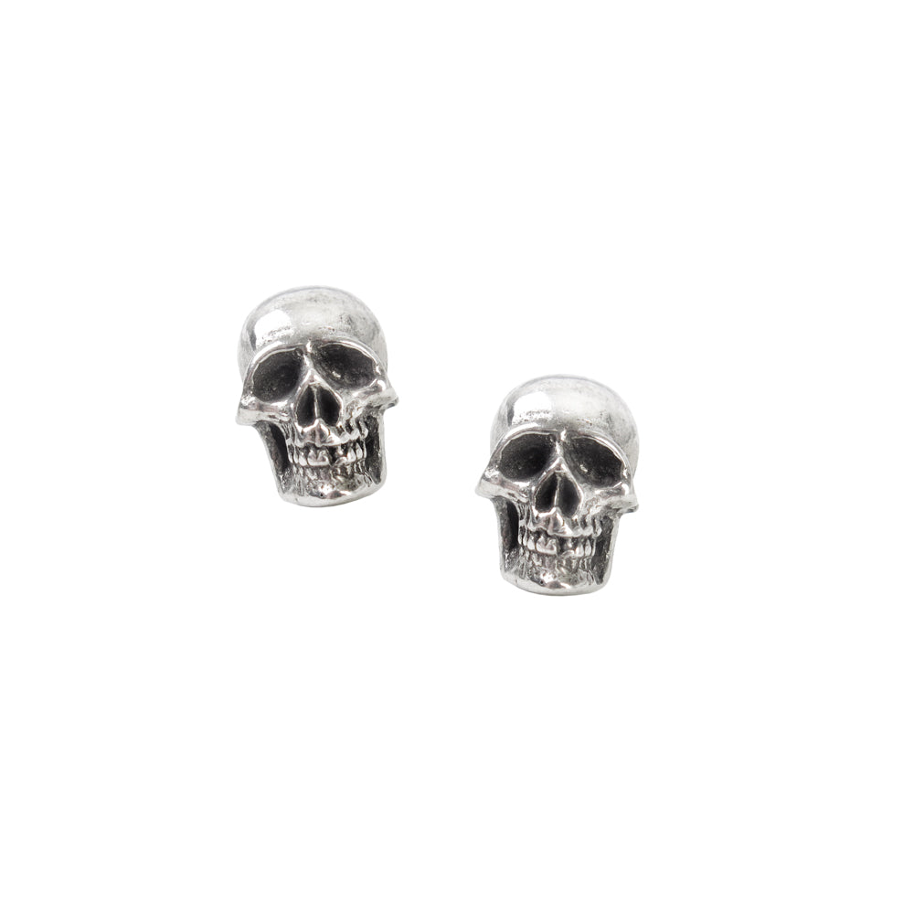 Alchemy Gothic Mortaurium Detailed Skull Earrings E342