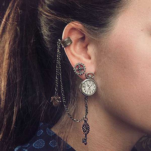 Alchemy Uncle Albert's Timepiece Steampunk Earring E349