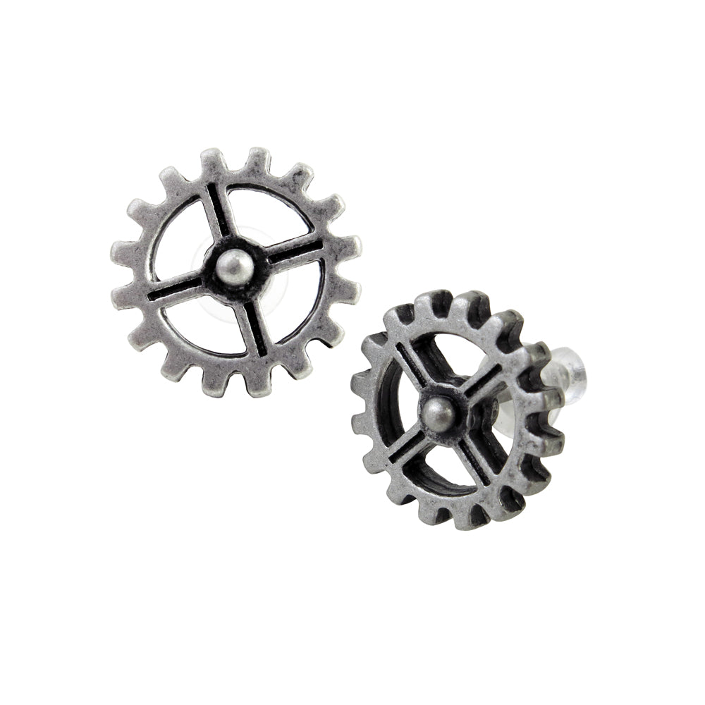 Alchemy Gothic Industrilobe Steampunk Gears Earrings E353
