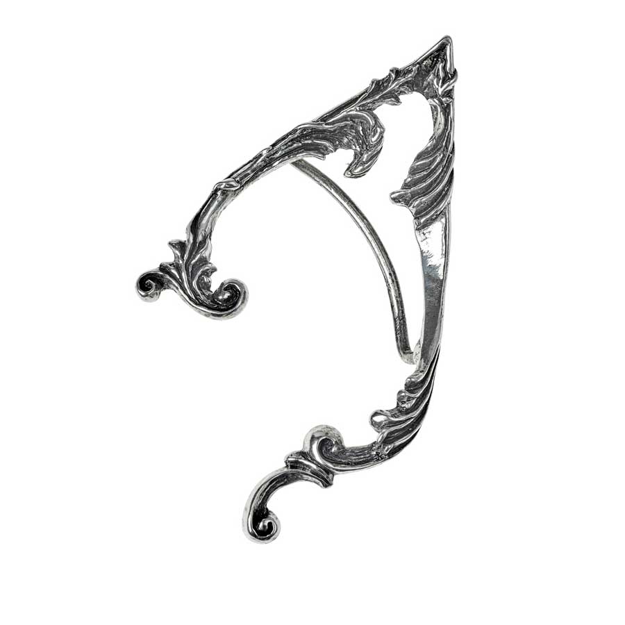 Silver bow-shaped ring on a white background