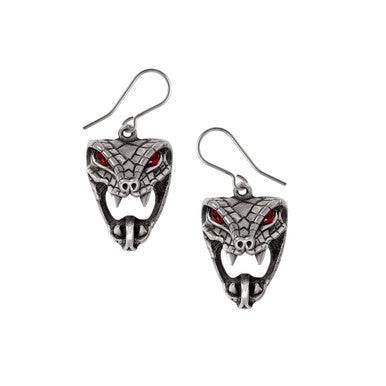 Alchemy Gothic Snake Bite Naeddre Earrings E495