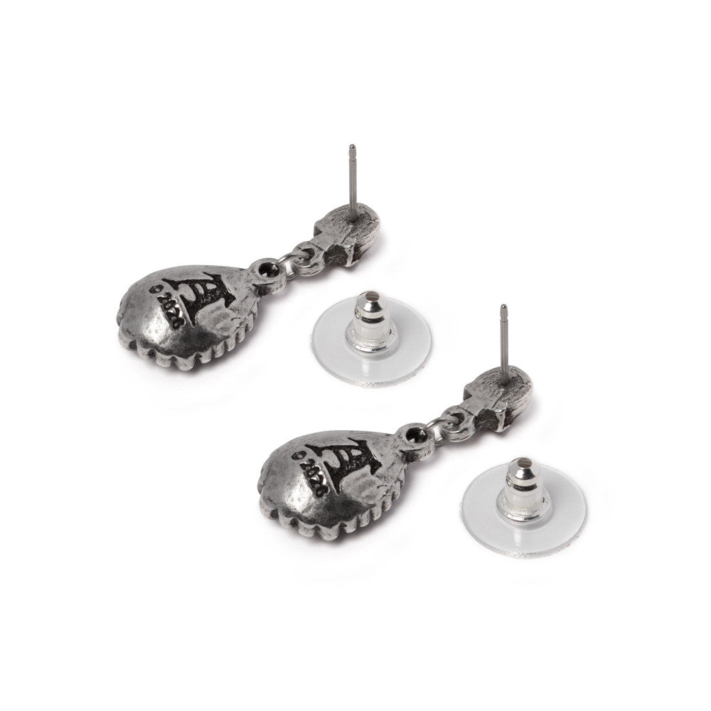 Alchemy Gothic Lost Jewels of Paris Skull Earrings E500