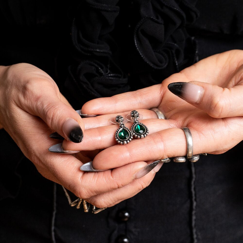Alchemy Gothic Lost Jewels of Paris Skull Earrings E500
