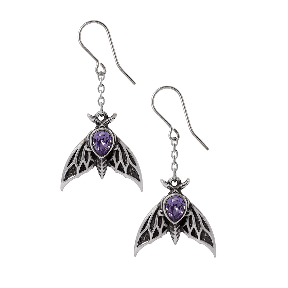 Alchemy Gothic The Chartres Phantom Druidic Moth Earrings E503
