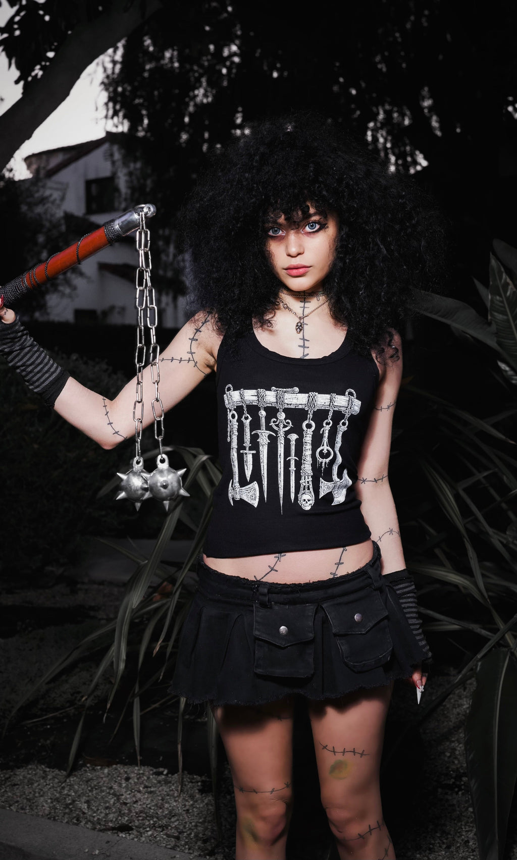 Vera's Eyecandy Medieval Weapons Ribbed Tank Top