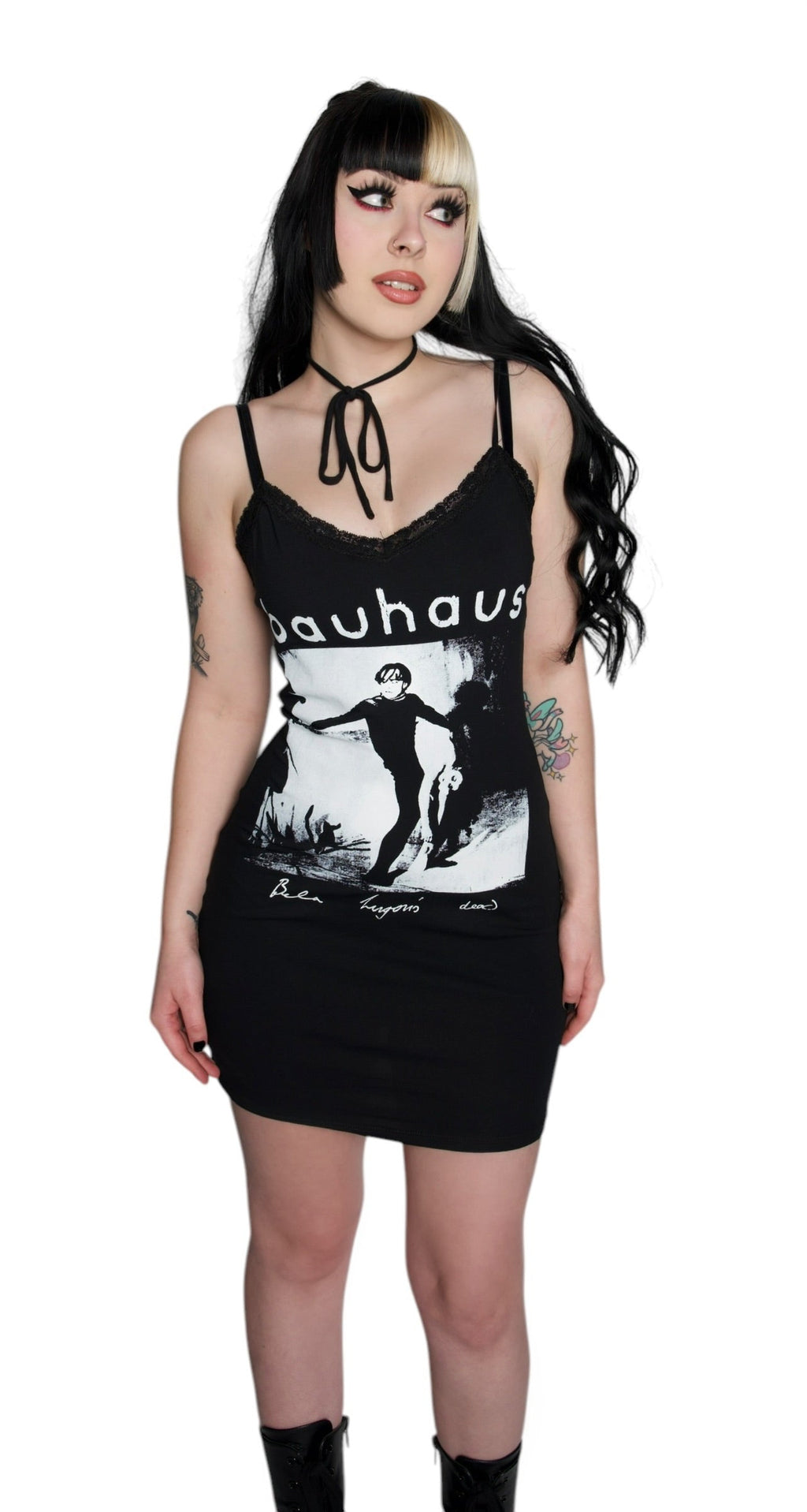 Vera's Eyecandy Bauhaus Bela Lugosi's Dead Lace Strap Dress