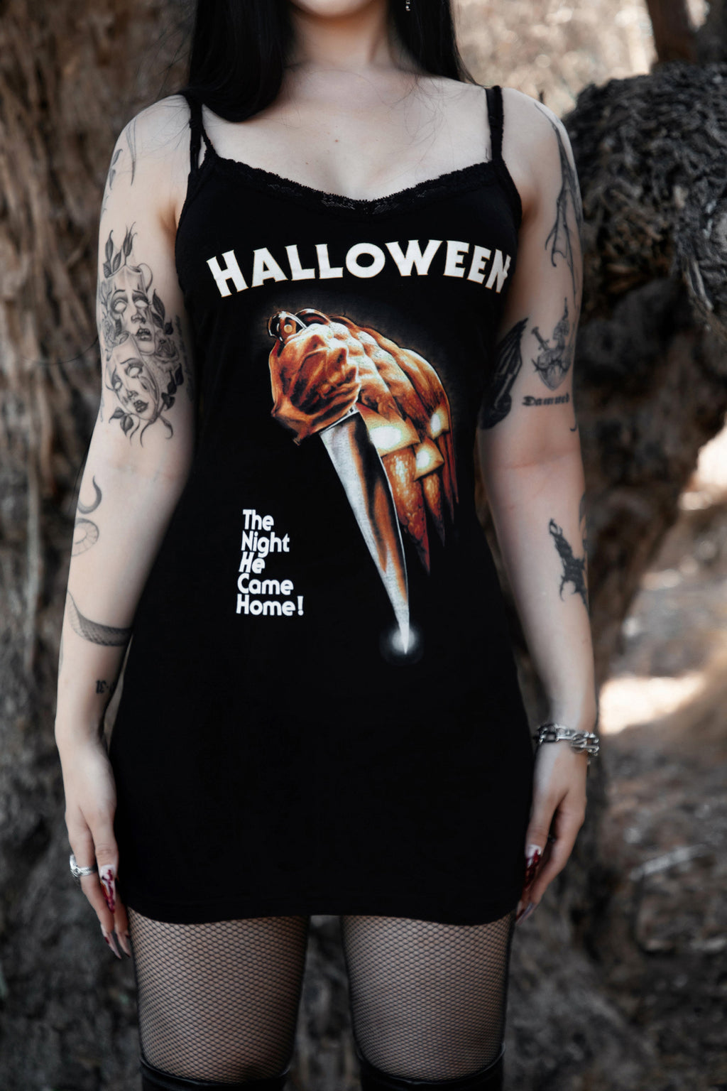 Vera's Eyecandy Halloween Lace Strap Dress