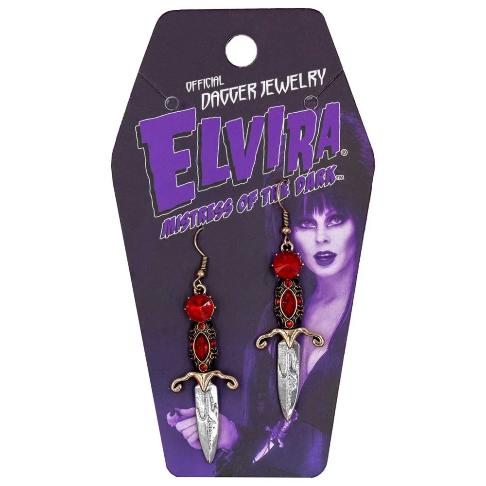 Kreepsville 666 Elvira Dagger Earrings Red