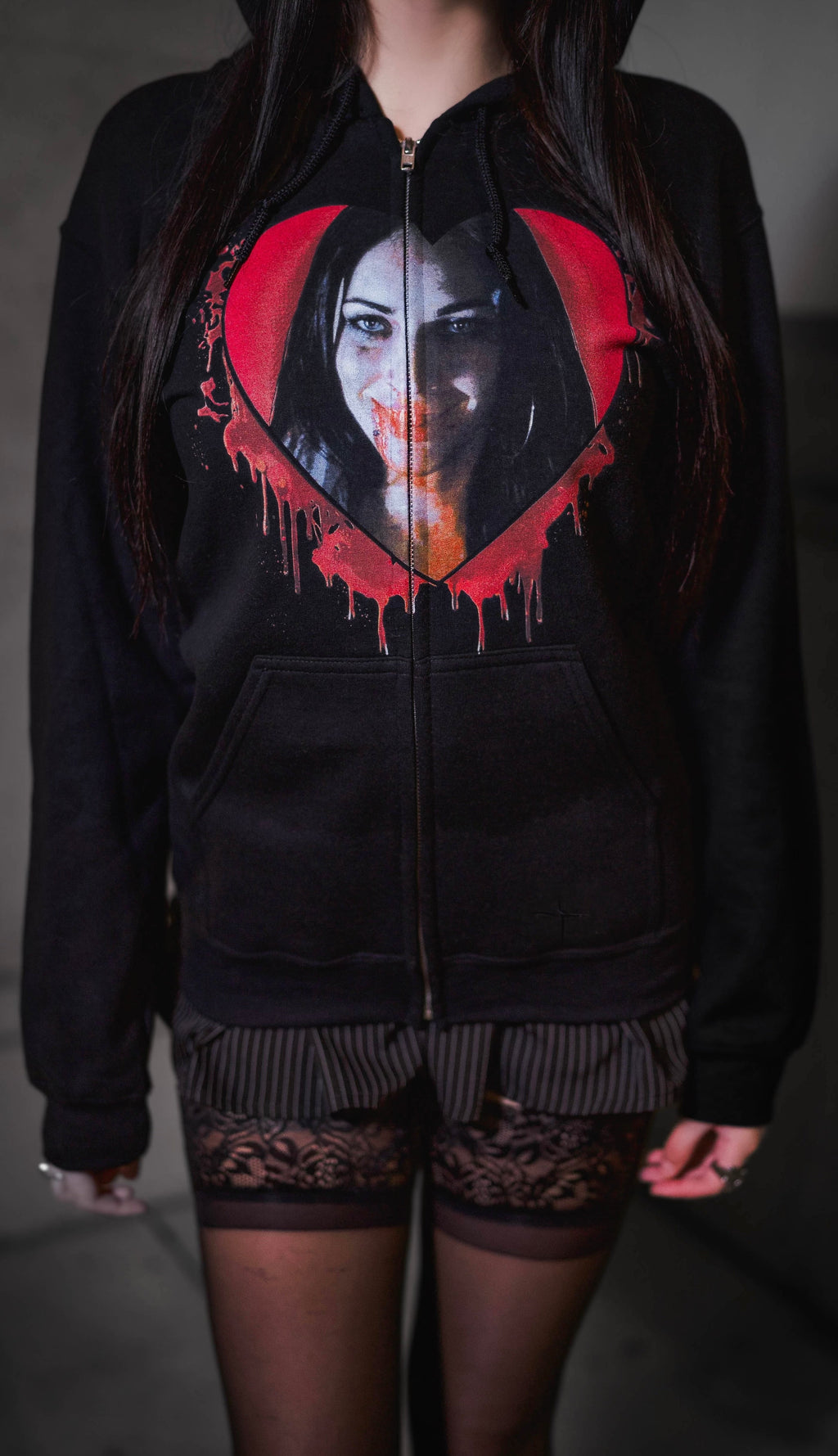 Vera's Eyecandy Jennifer's Body Horror Movie Zipped Hoodie