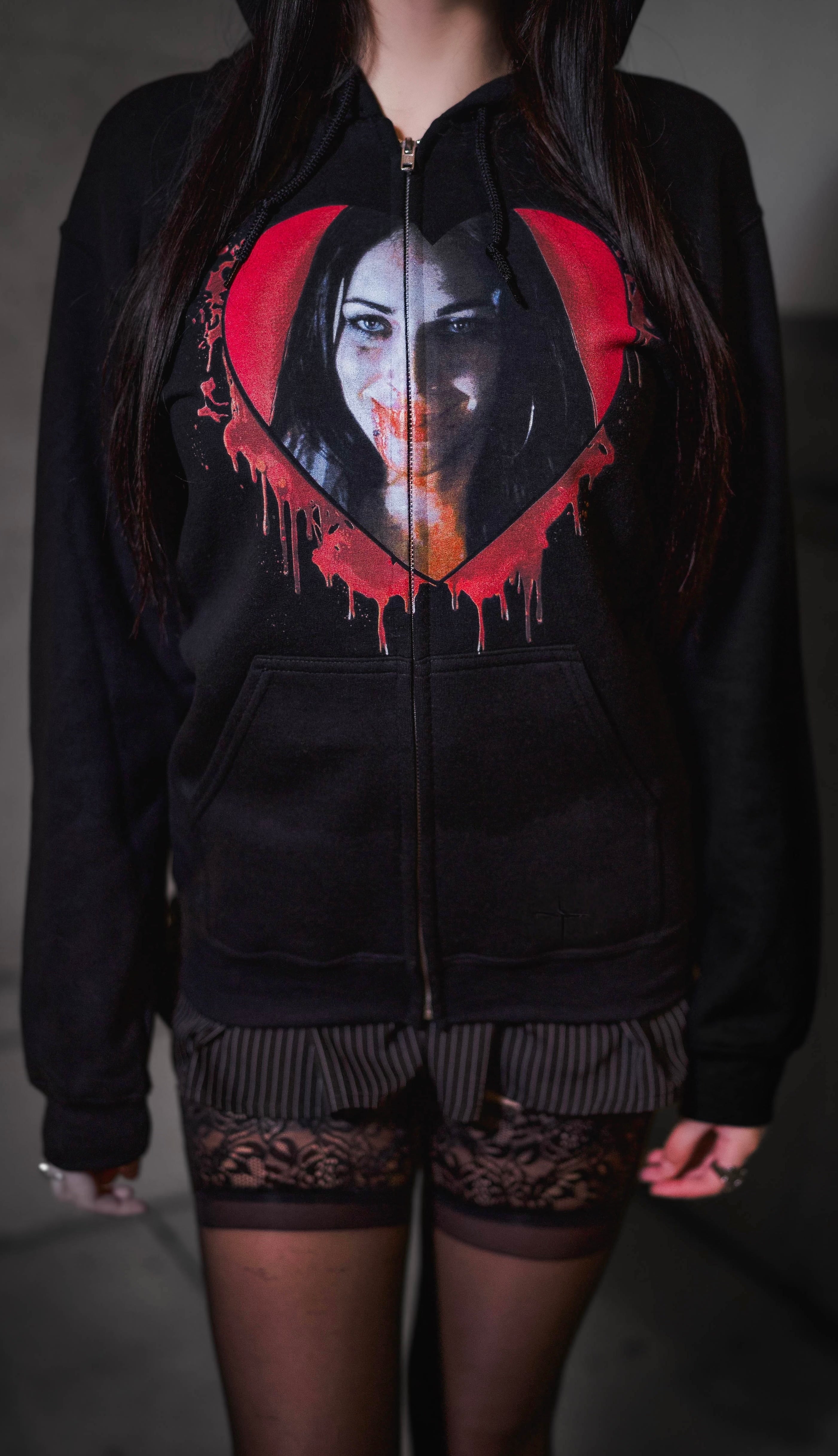 Vera's Eyecandy Jennifer's Body Horror Movie Zipped Hoodie