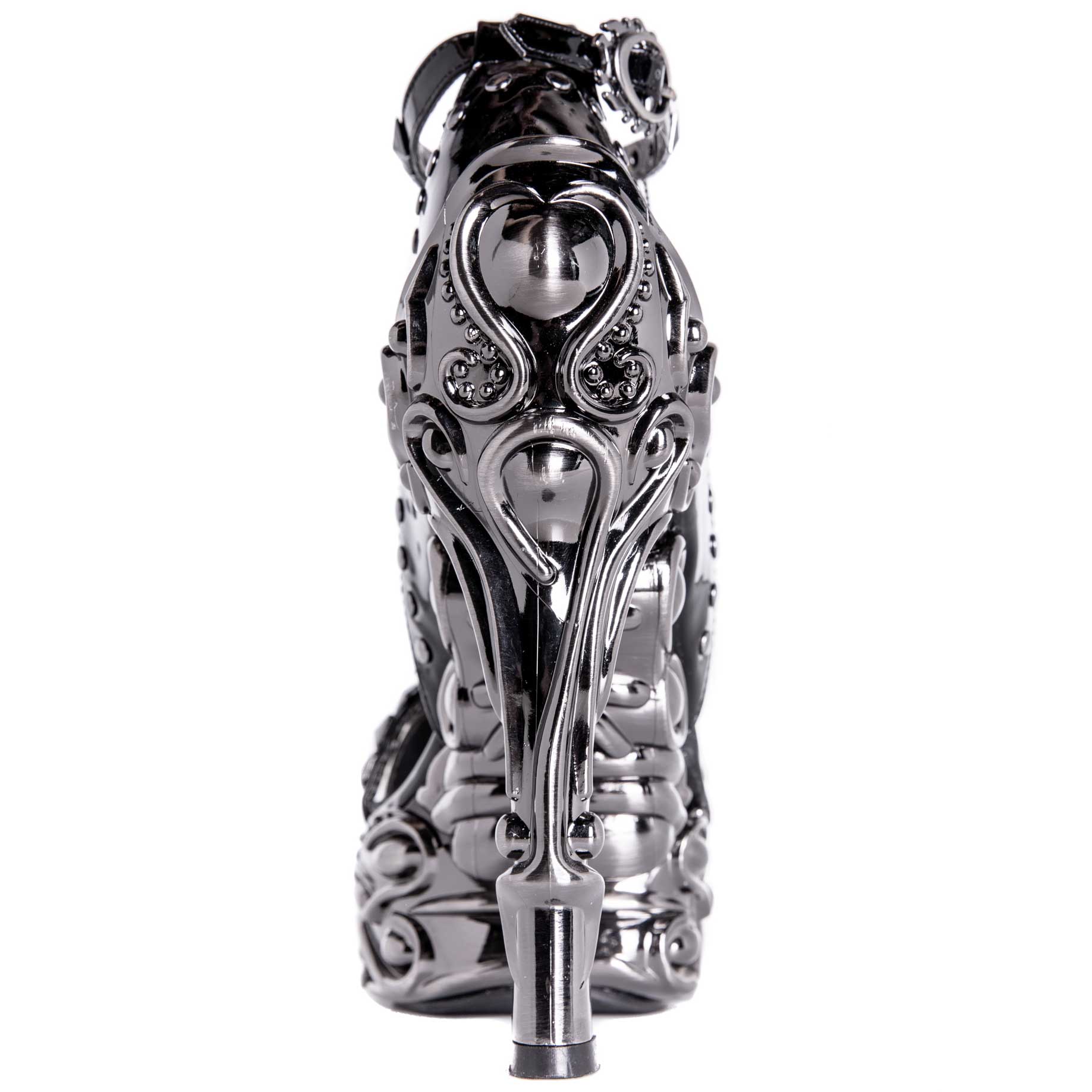 Hades EROS Black Studs Chains 6" High Heels Ankle Strap