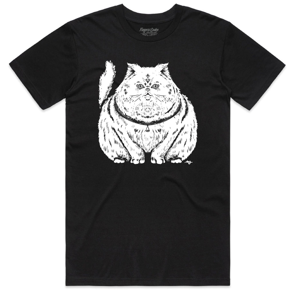 Fingers Duke Plump Cat Black T-Shirt