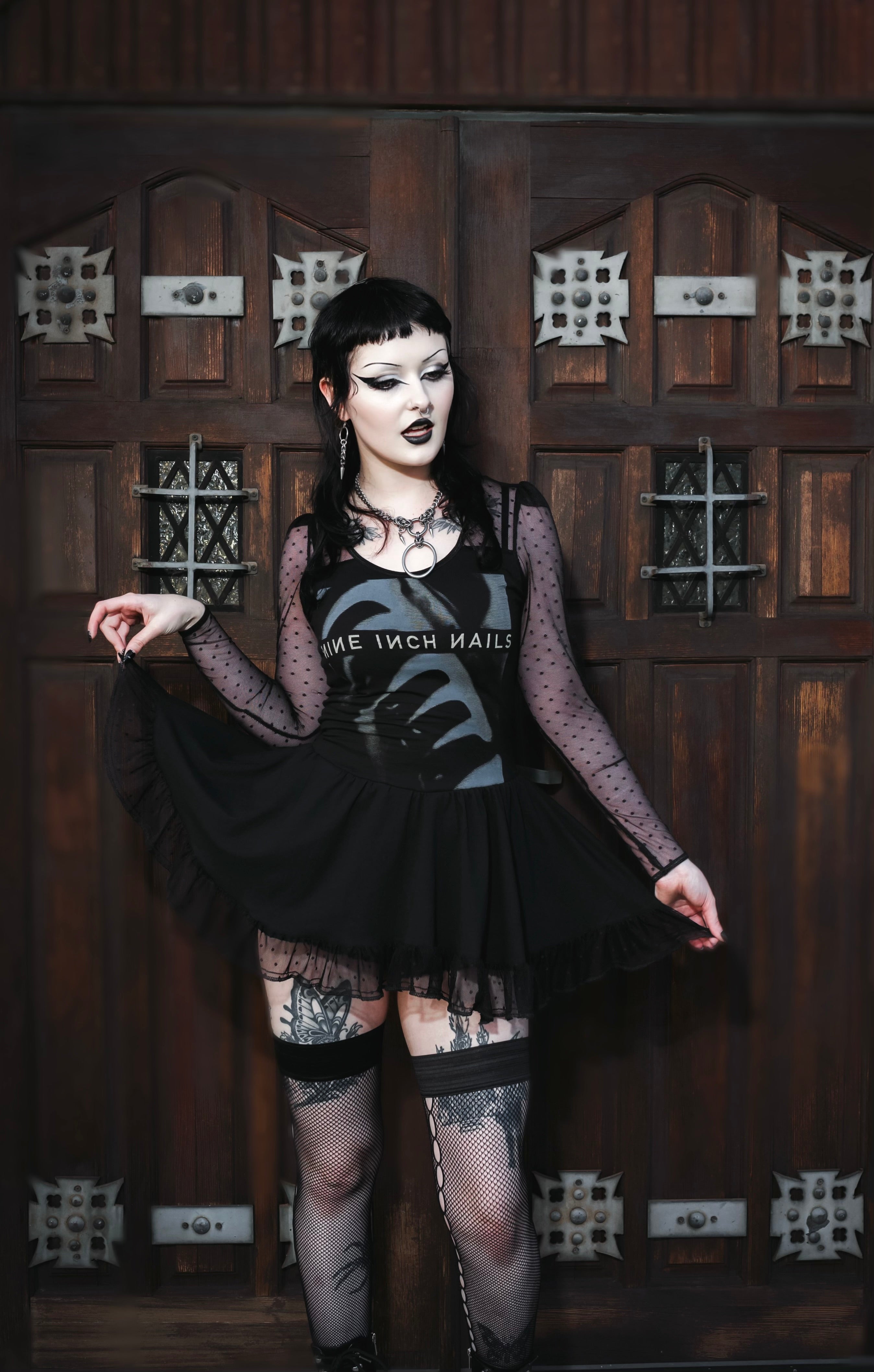 Vera's Eyecandy NIN Ballerina Metal Dress