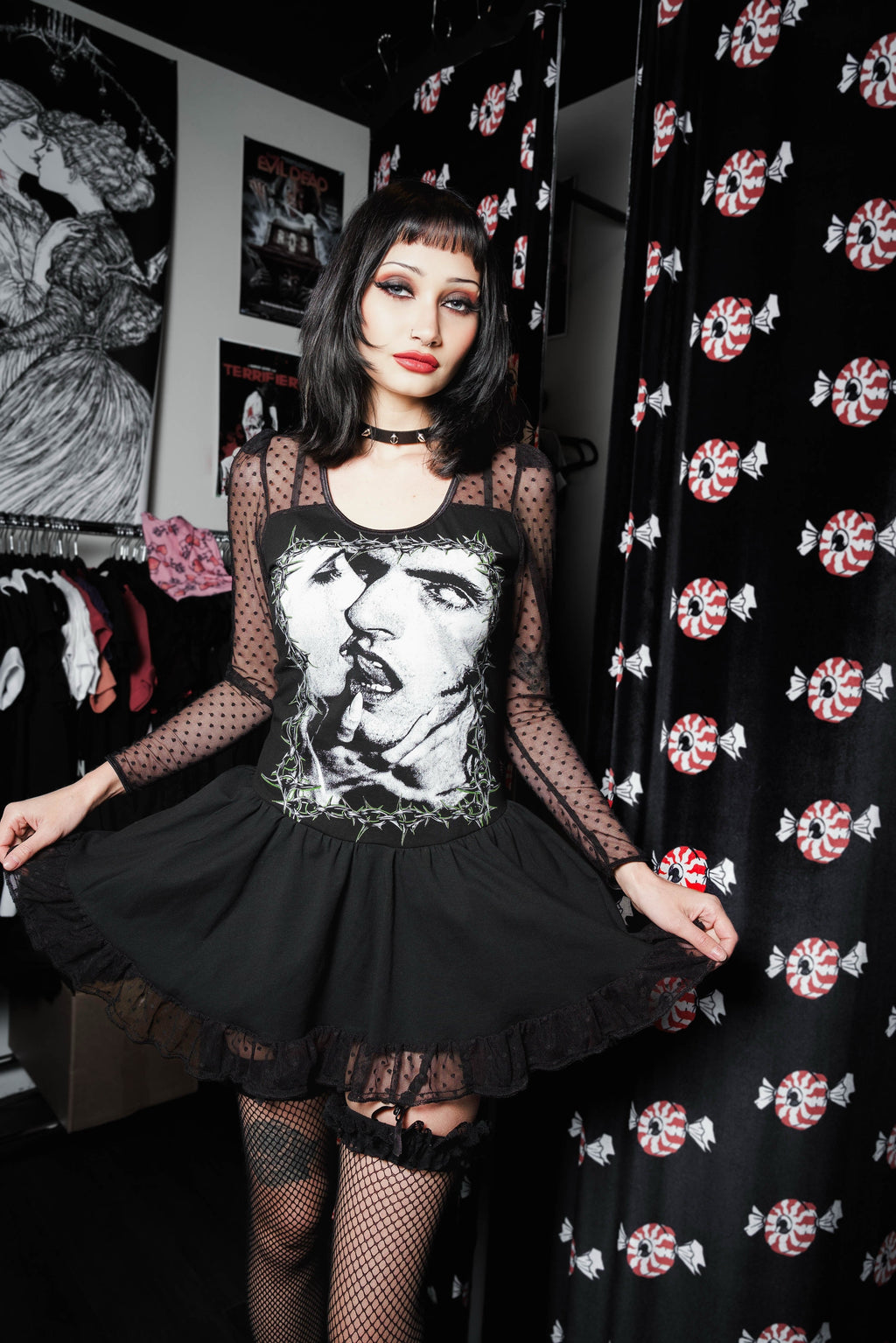 Vera's Eyecandy Peter Steele Do Anything Ballerina Mesh Dress