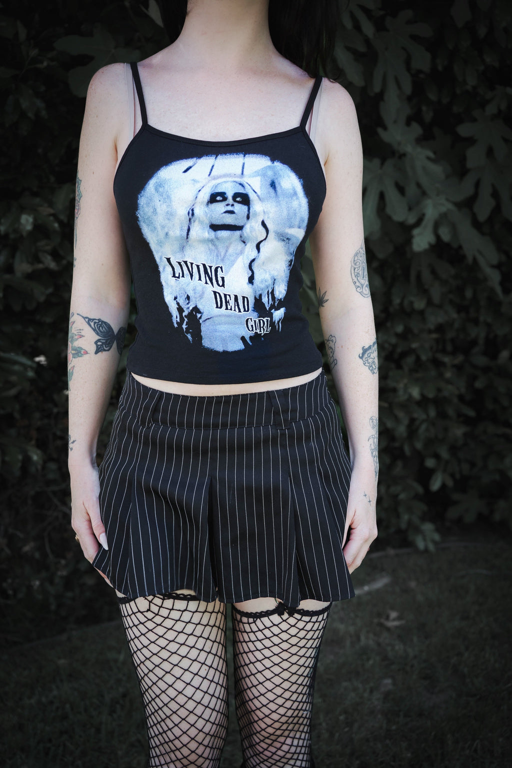 Vera's Eyecandy Living Dead Girl Mini Cropped Tank Top