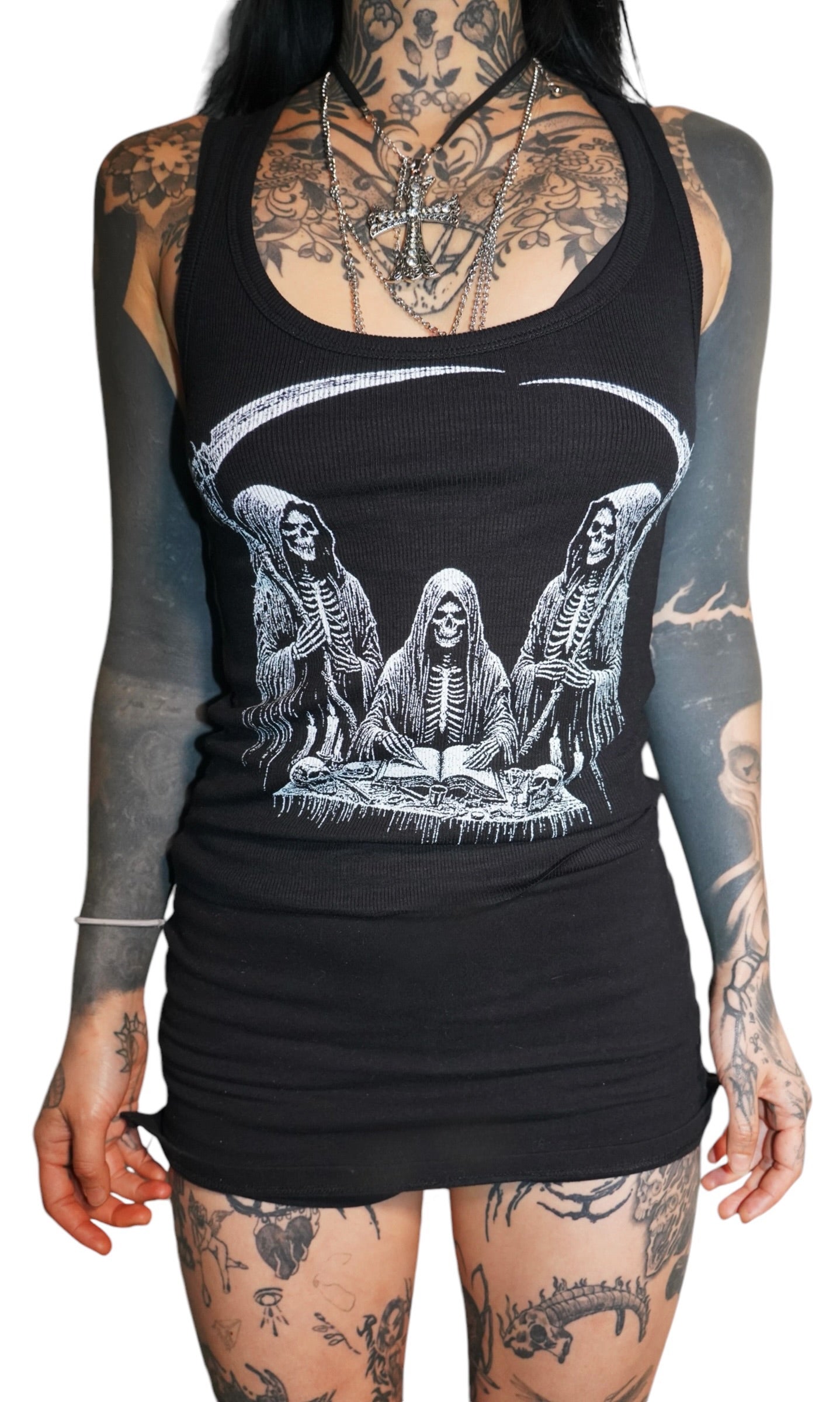Vera's Eyecandy Death Meeting Ribbed Tank Top