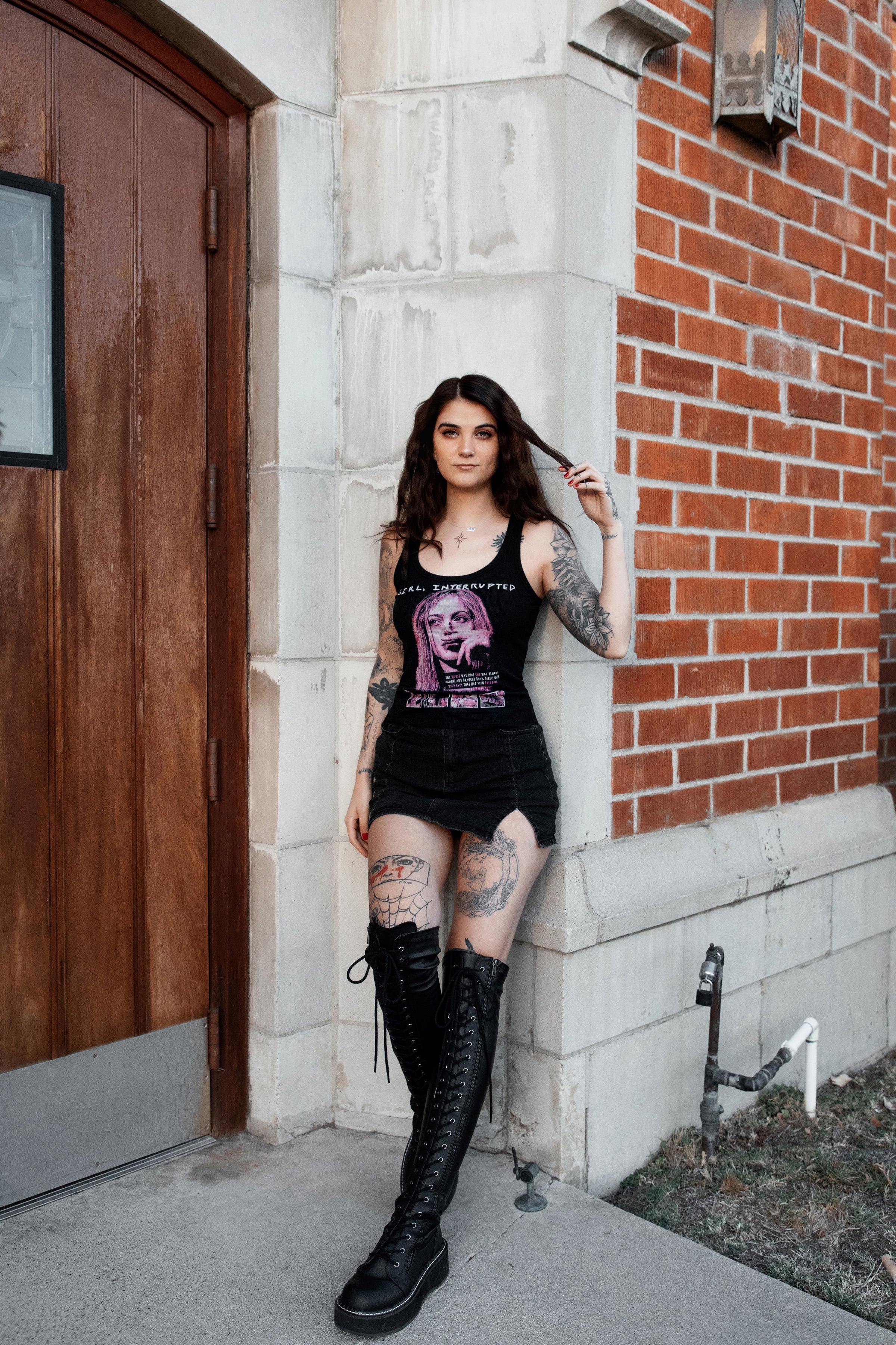 Vera's Eyecandy Girl Interrupted Ribbed Tank Top