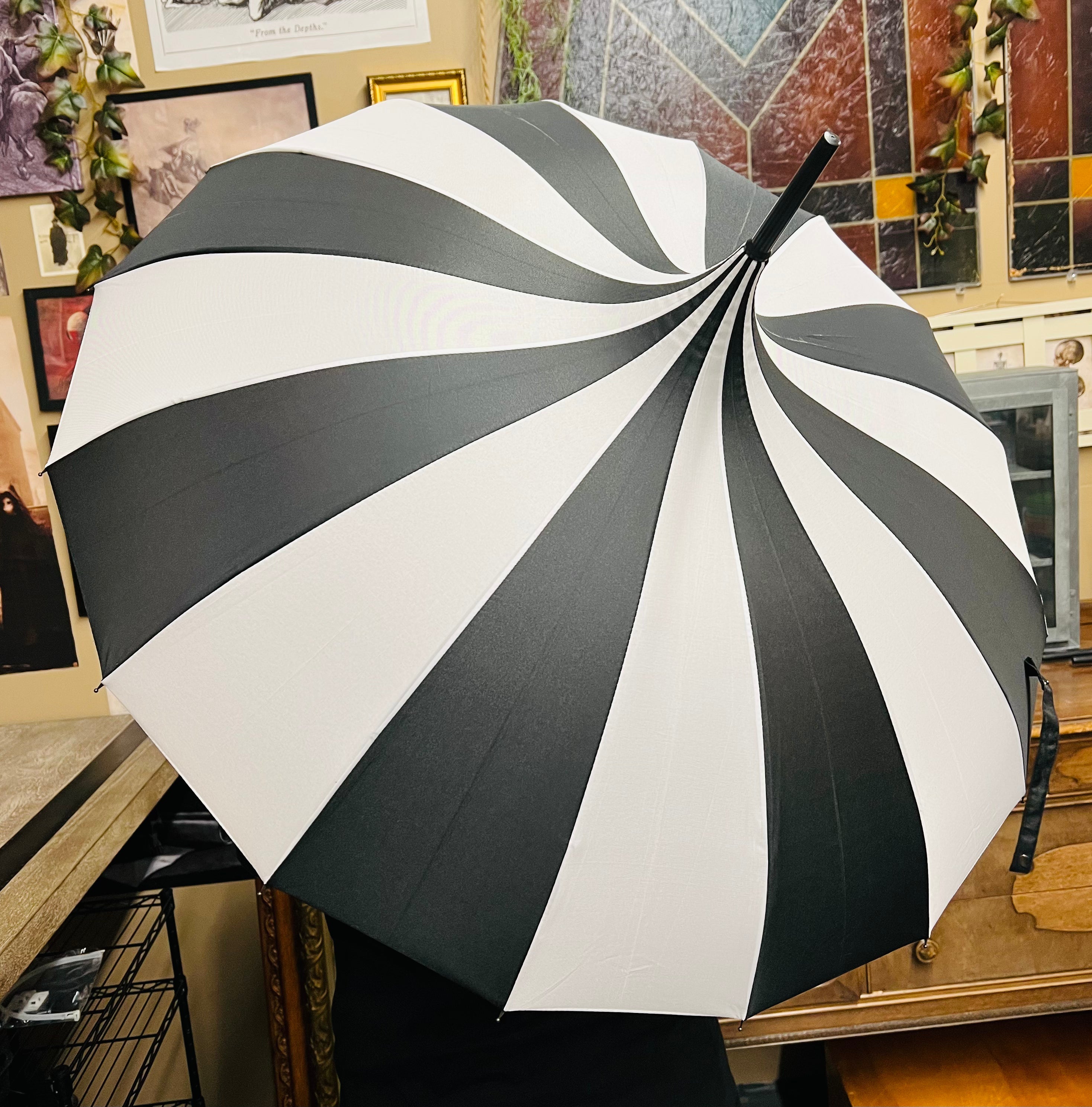 Witchwood White Black Pagoda Umbrella