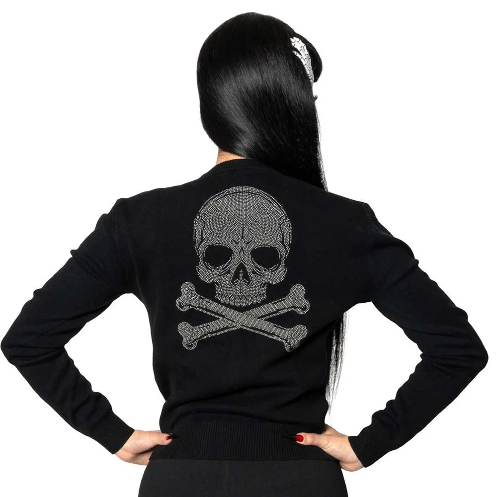 Kreepsville 666 Skull Studded Cardigan