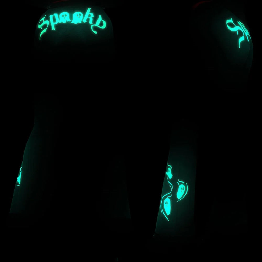 Kreepsville 666 Spooky Ghost Glow Flare Leggings