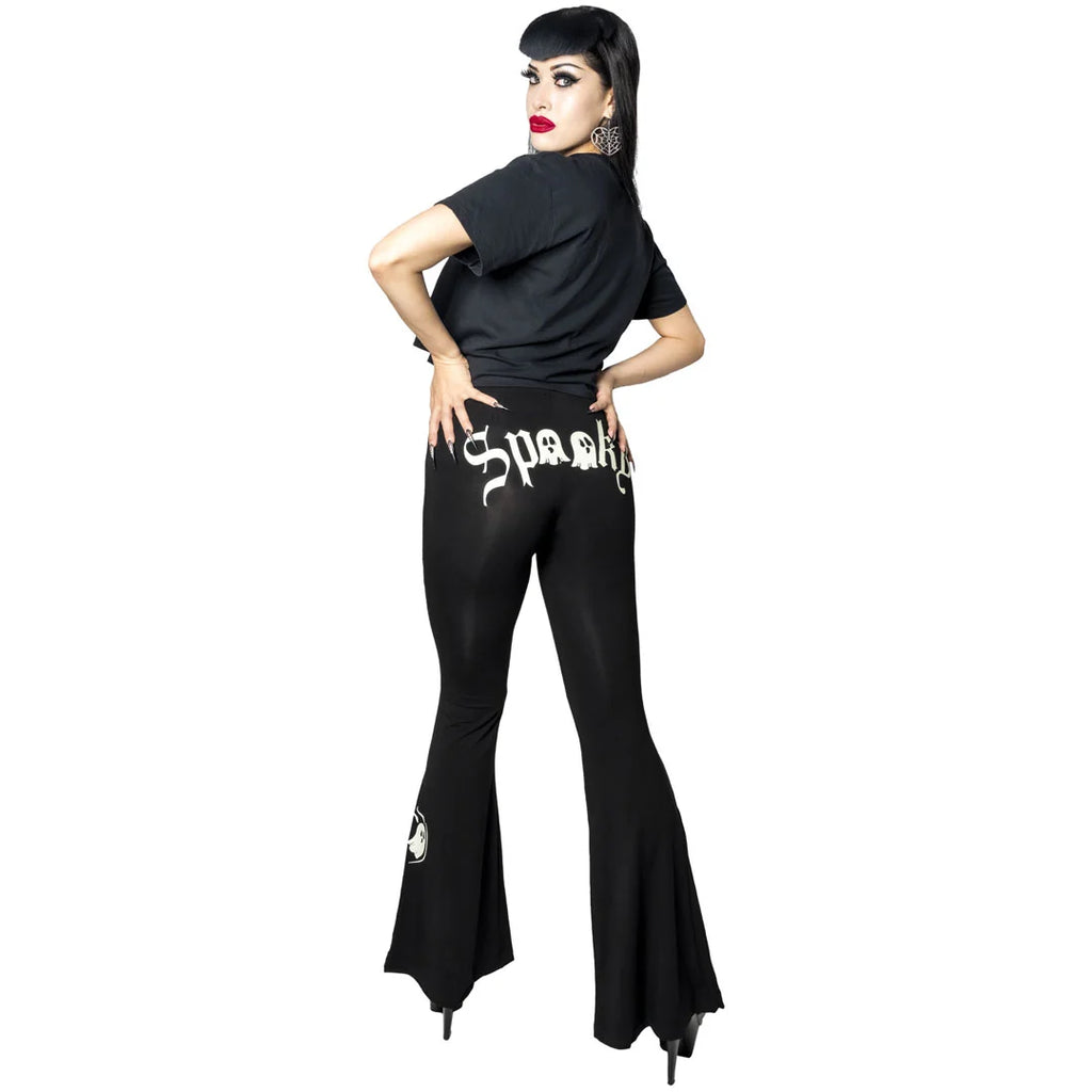 Kreepsville 666 Spooky Ghost Glow Flare Leggings