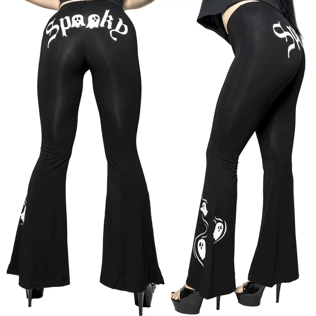 Kreepsville 666 Spooky Ghost Glow Flare Leggings