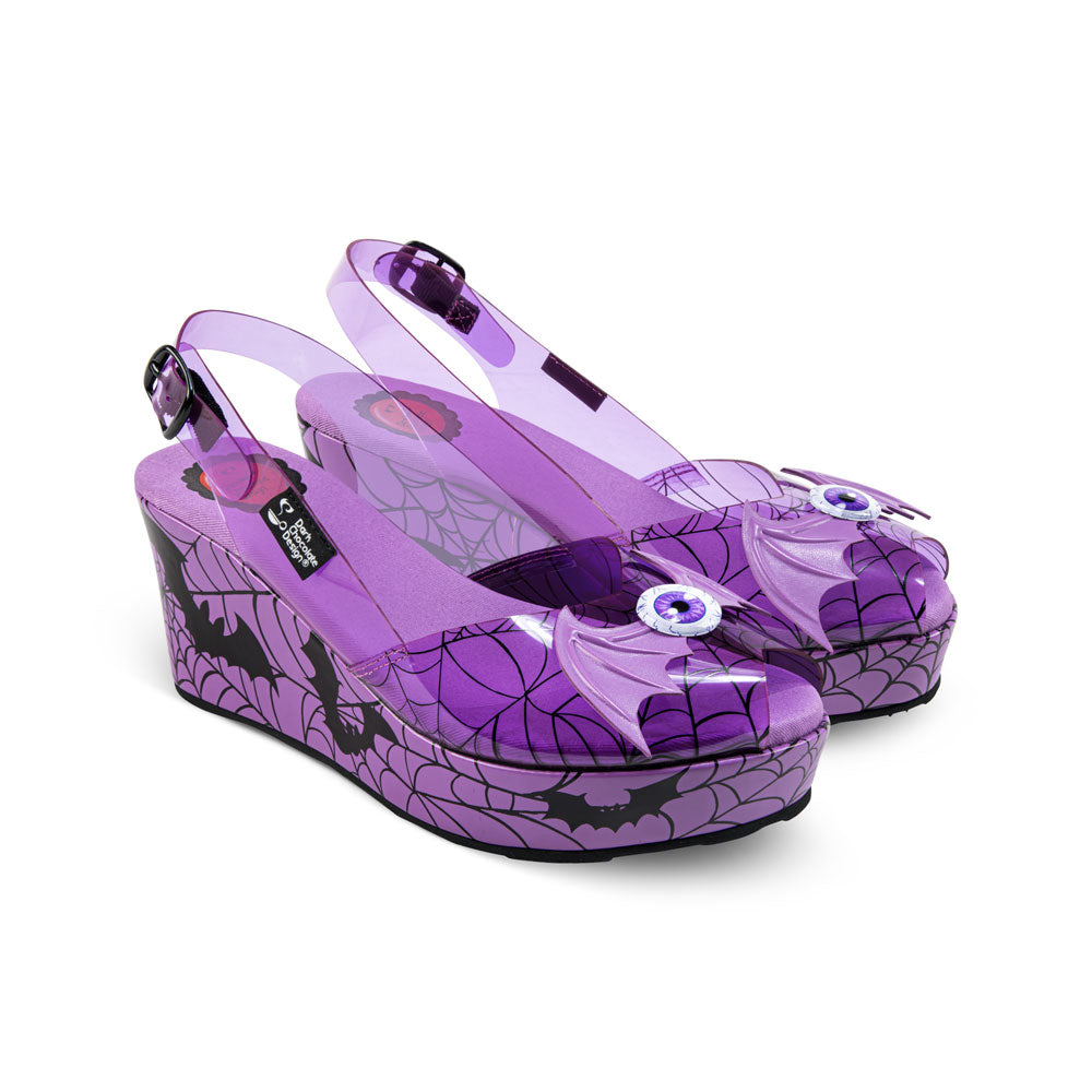 Chocolaticas® Gloomy Gaze Gothic Bats Sandal