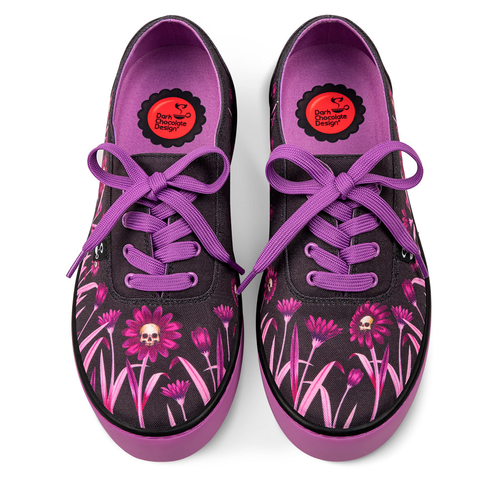Gloomy Spring Skull Flowers Sneaker