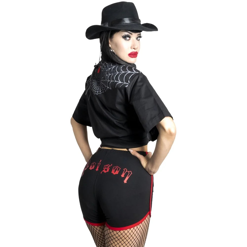 Kreepsville 666 Black Widow Poison Womens Booty Shorts