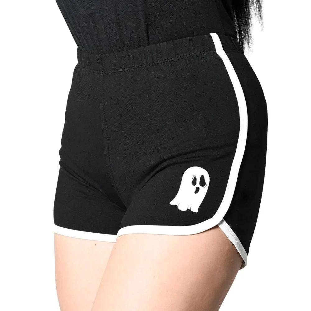 Kreepsville 666 Spooky Ghost Glow Womens Booty Shorts