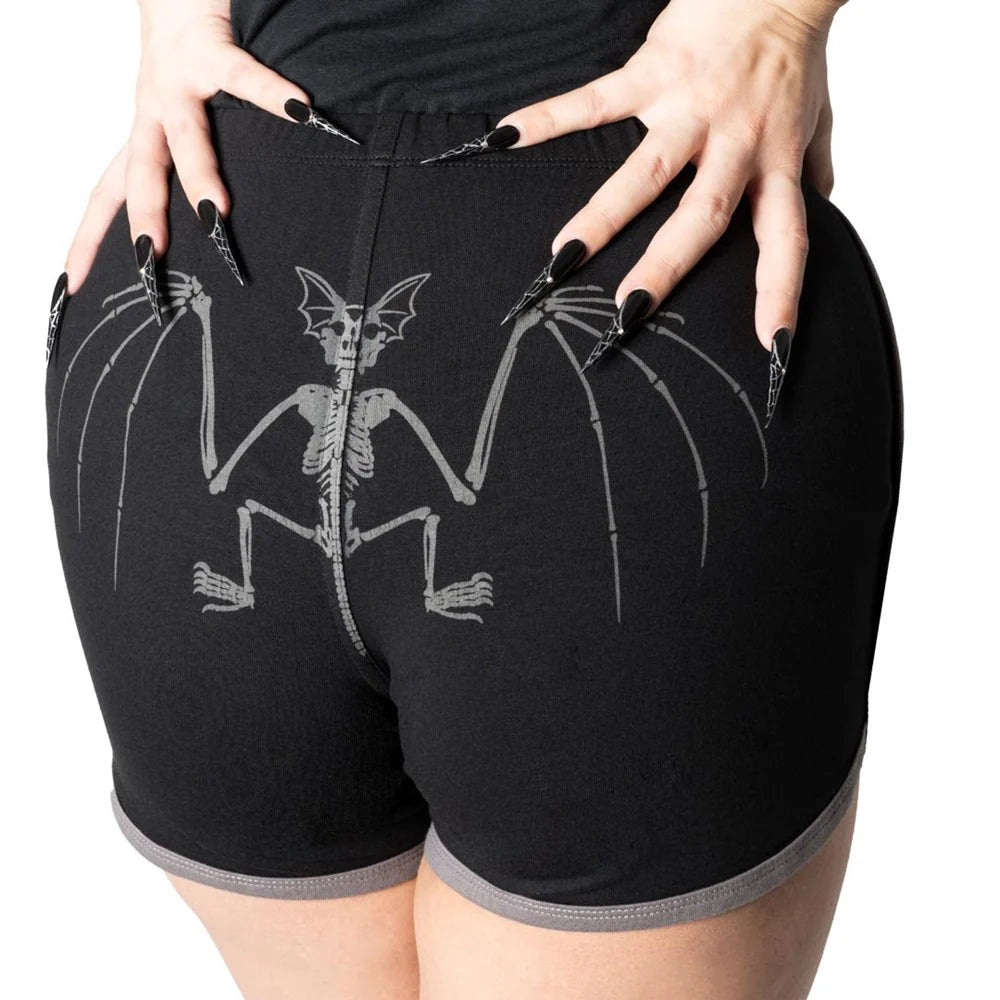 Kreepsville 666 Skelli Bat Womens Booty Shorts