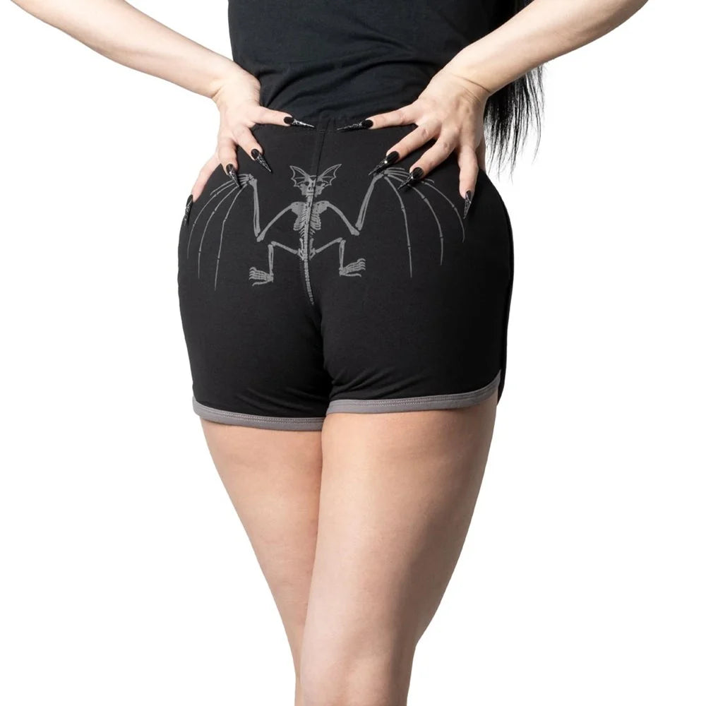 Kreepsville 666 Skelli Bat Womens Booty Shorts