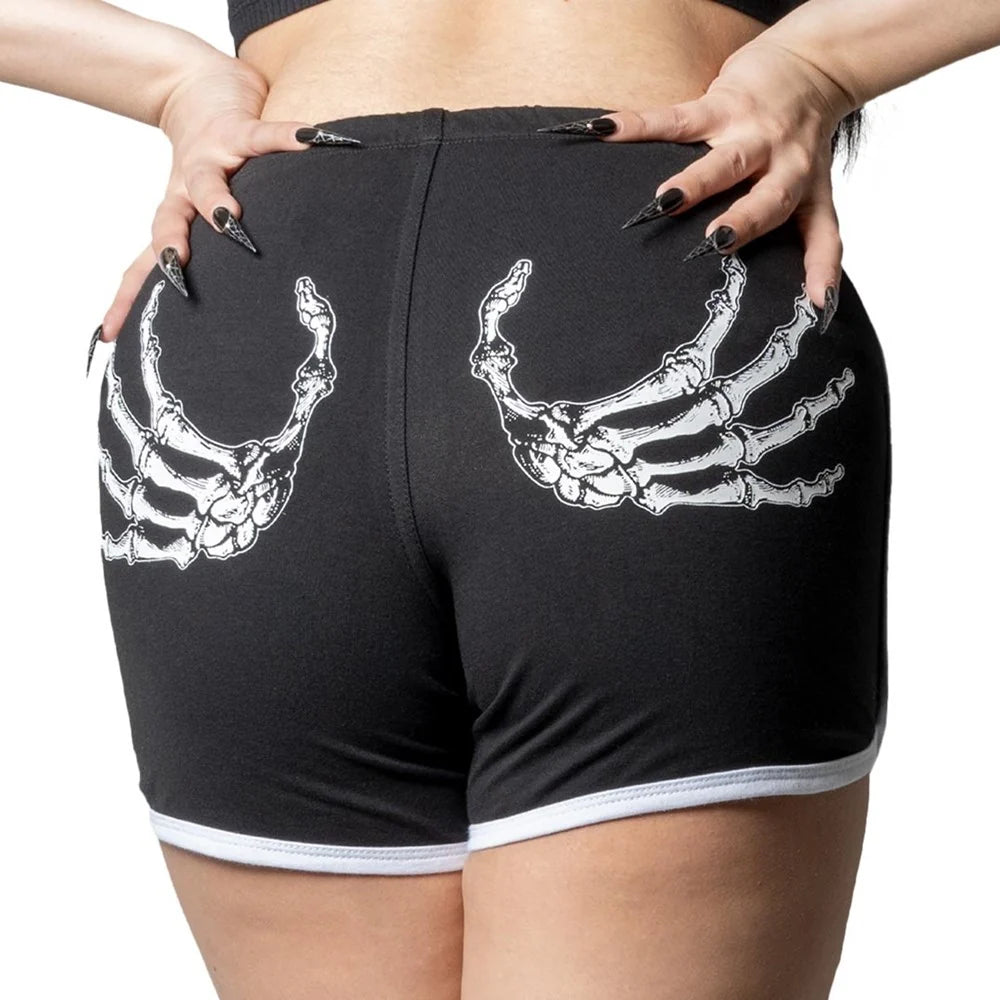Kreepsville 666 Skeleton Hand Women's Booty Shorts