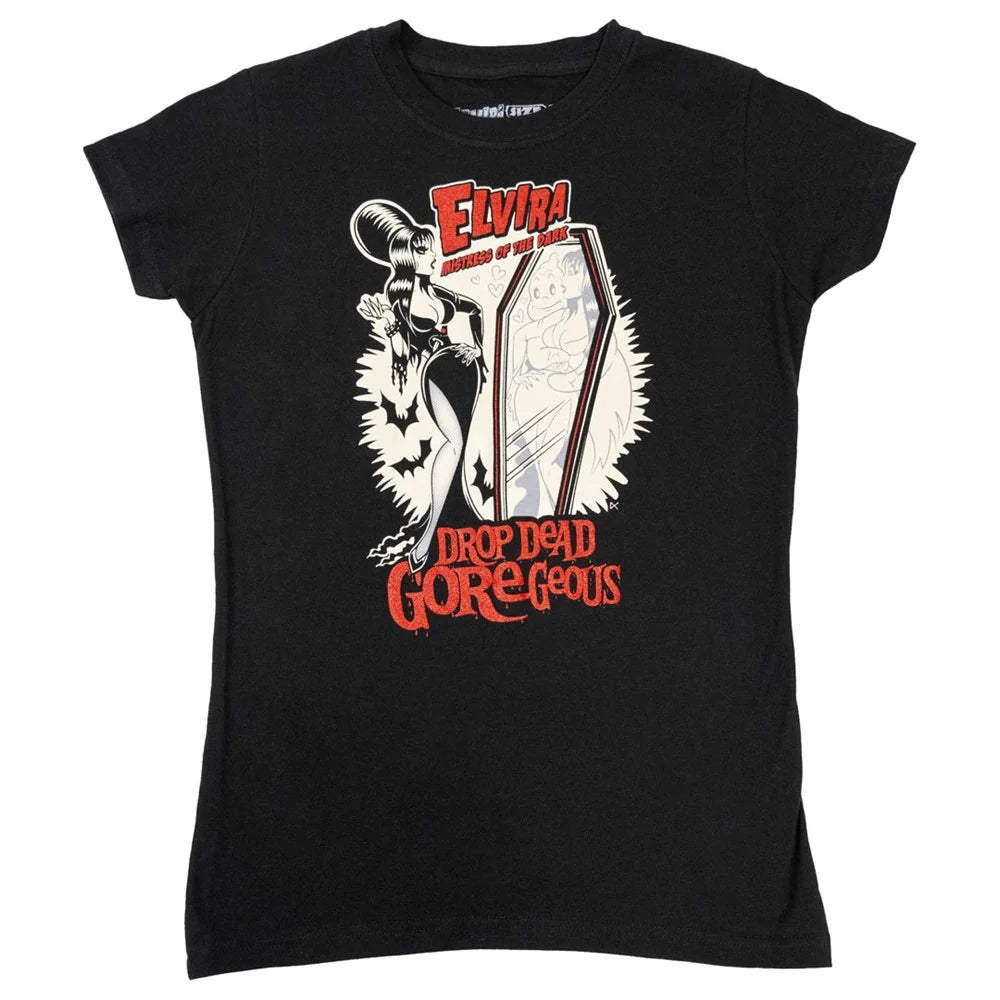 Kreepsville 666 Elvira Drop Dead Gorgeous Womens Black T-shirt