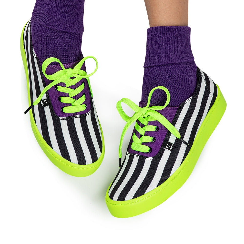 Ghost Beetle Purple Green Stripe Sneaker