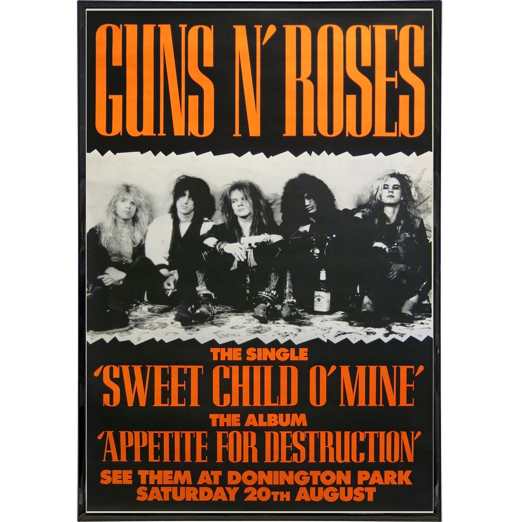 Guns N' Roses 80's Hair Band Show Poster Print