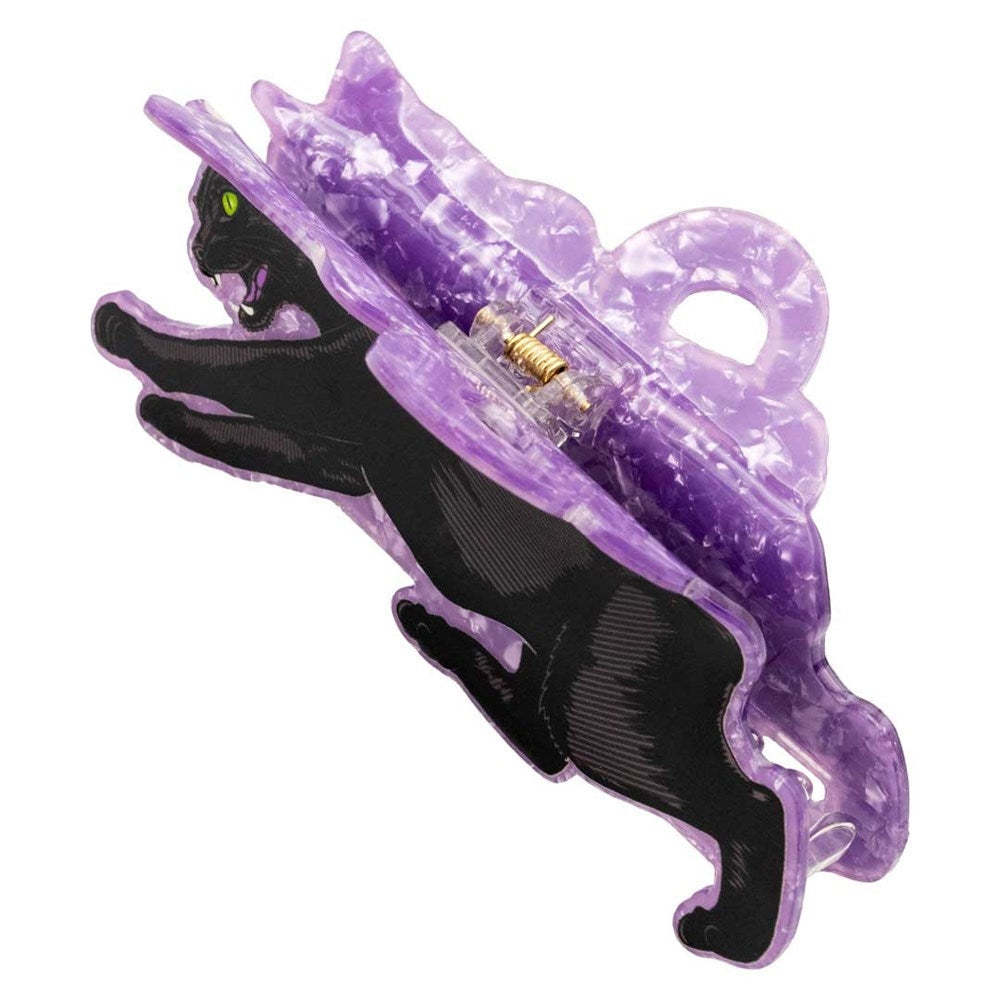 Kreepsville 666 Black Cat Purple Hair Claw Clip