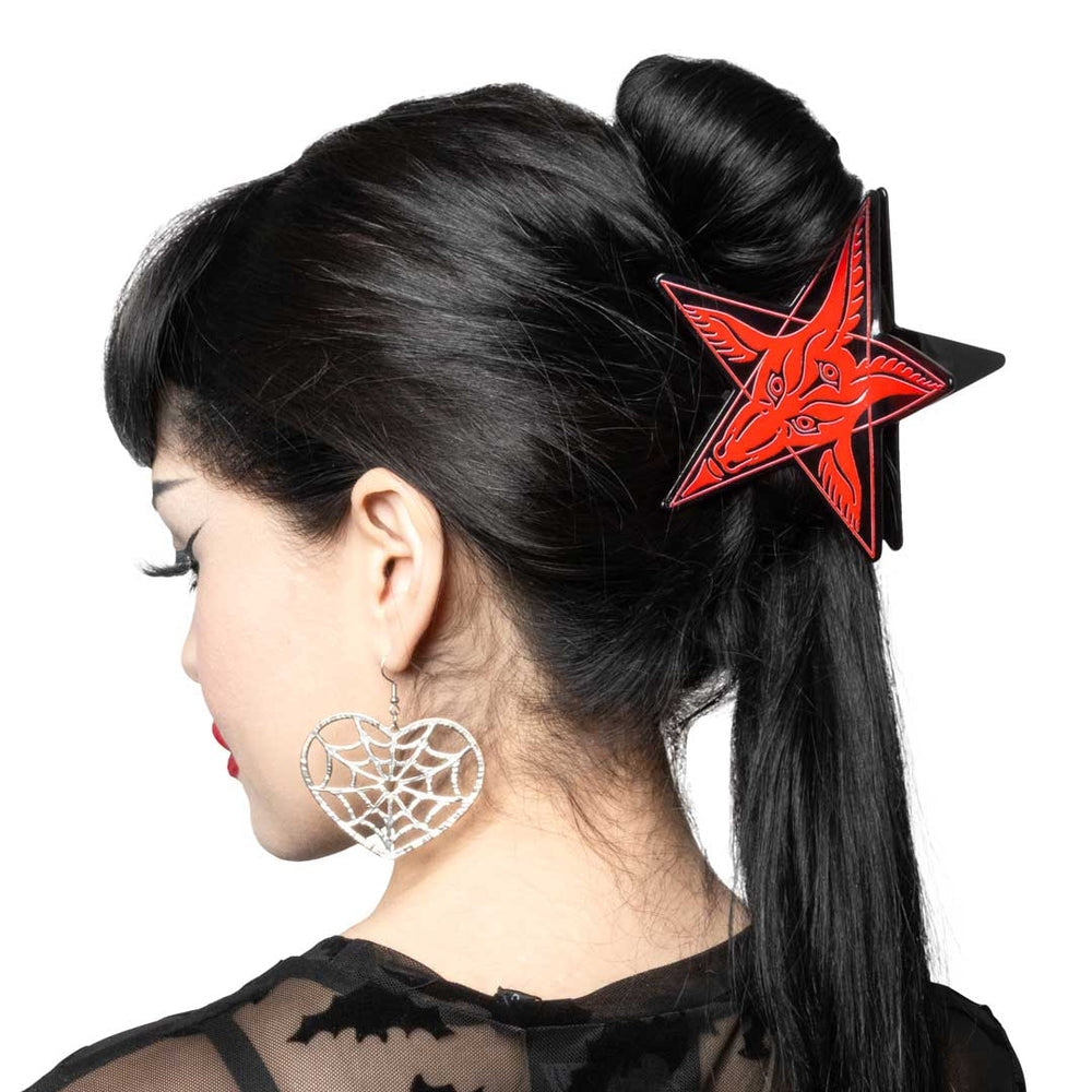 Kreepsville 666 Baphomet Star Hair Claw Clip